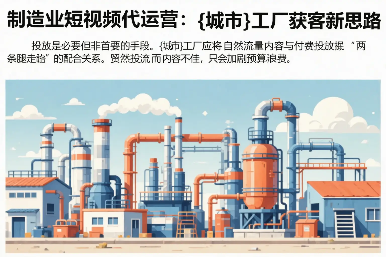 制造业短视频代运营:西区工厂获客新思路